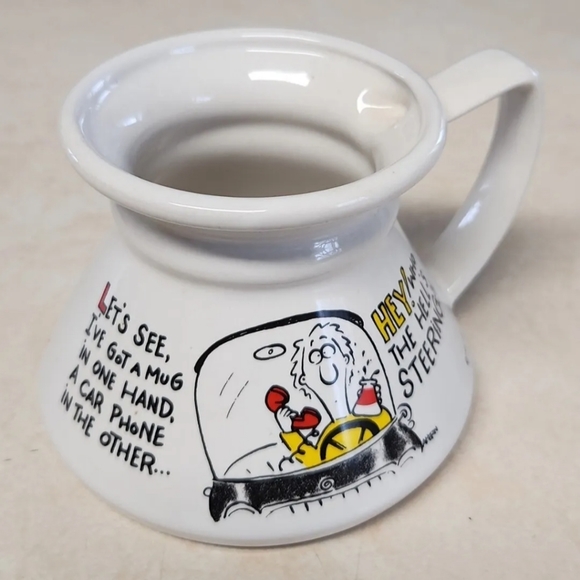 Vtg Travel Cup Mug Hallmark Shoebox Greetings Driving Original Box - Picture 2 of 9